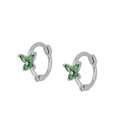 Aros Marilia Verde Plata
