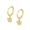 Aros Mariposa Plata Dorada