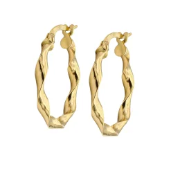 Aros Maya Brillo Oro 18K