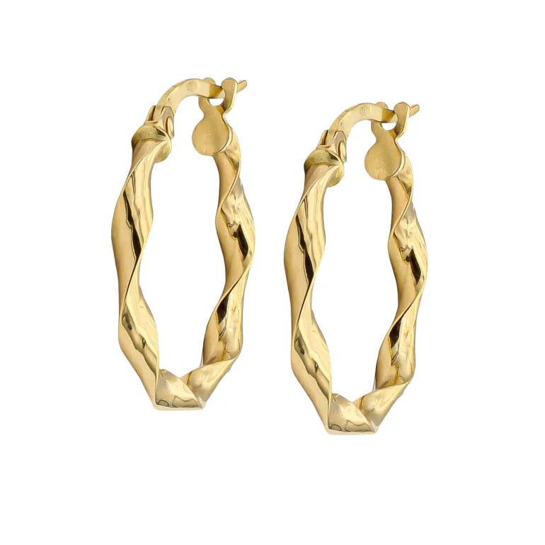 Aros Maya Brillo Oro 18K