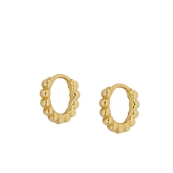 Aros Mini Pompeya Plata Dorada