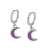 Aros Moon Lila Plata