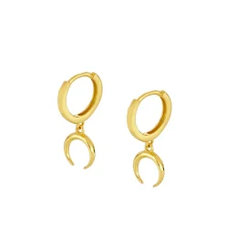 Aros Moonset Plata Dorada