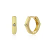 Aros Muffin Beige Plata Dorada