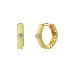 Aros Muffin Beige Plata Dorada