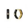 Aros Muffin Black Plata Dorada