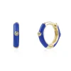 Aros Muffin Blue Plata Dorada