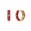 Aros Muffin Red Plata Dorada
