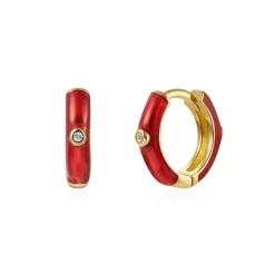 Aros Muffin Red Plata Dorada