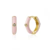 Aros Muffin Rosa Plata Dorada