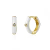 Aros Muffin White Plata Dorada