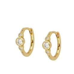Aros Nepal Plata Dorada