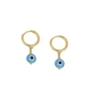 Aros Ojo Turco Blue Plata Dorada