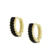 Aros Olimpo Black Plata Dorada