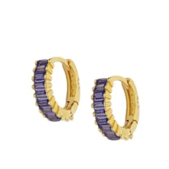 Aros Olimpo Lila Plata Dorada