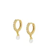 Aros Pearl Plata Dorada