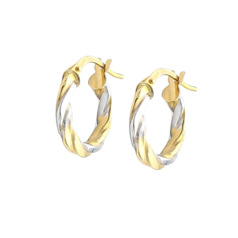Aros Pirelli 15mm Oro Bicolor 18K