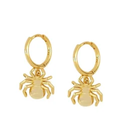 Aros Spider Plata Dorada
