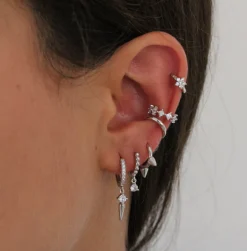 Aros Spike Plata