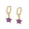 Aros Star Lila Plata Dorada