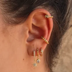 Aros Stella Plata Dorada