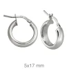 Aros Tebas 17mm Plata