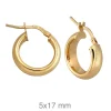 Aros Tebas 17mm Plata Dorada