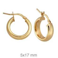 Aros Tebas 17mm Plata Dorada