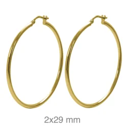 Aros Tubo 29mm Plata Dorada