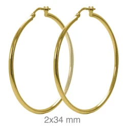 Aros Tubo 34mm Plata Dorada