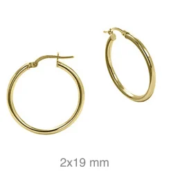 Aros Tubo 19mm Plata Dorada