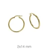 Aros Tubo 14mm Plata Dorada