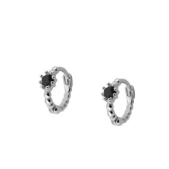 Aros Vani Black Plata