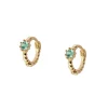 Aros Vani Green Blue Plata Dorada