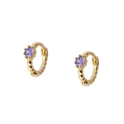 Aros Vani Lila Plata Dorada