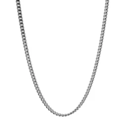 Cadena Barbada 55cm Plata