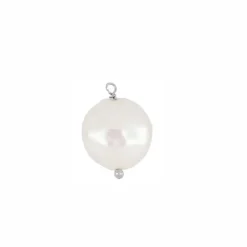 Charm Ball Pearl Plata