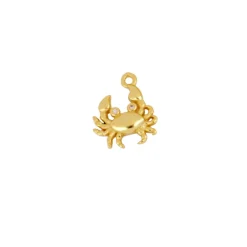Charm Cangrejo Plata Dorada