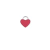 Charm Heart Fucsia Plata