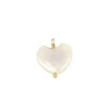 Charm Heart Pearl Plata Dorada