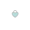 Charm Heart Turquesa Plata