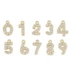 Charm Number Plata Dorada