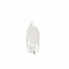 Charm Rectangle Pearl Plata Dorada