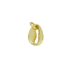 Charm Shell Plata Dorada