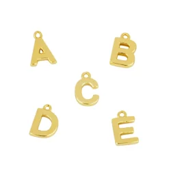 Charm Shine Letter Plata Dorada