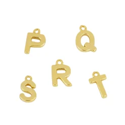 Charm Shine Letter Plata Dorada