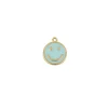 Charm Smiley Turquesa Plata Dorada