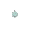 Charm Smiley Turquesa Plata