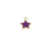 Charm Star Lila Plata Dorada