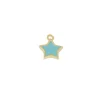 Charm Star Turquesa Plata Dorada